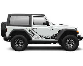 Adesivo Decalcomania Compatibile con Jeep wrangler JL 2 porte 2018 2019 2020 2021 2022 Rubicon Off Road 4x4 Splash Vinyl Sport Decal 2 porte