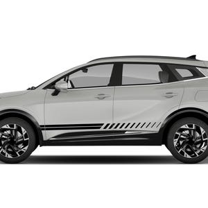 Double sport stripes decal sticker vinyl graphic design compatible with Kia Sportage 2023- Present