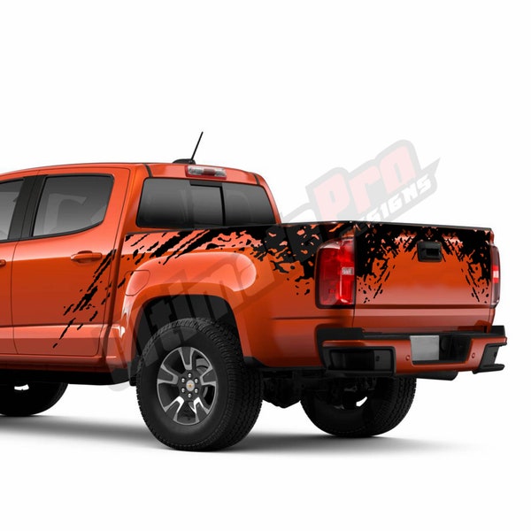 Sticker Sport Decal Vinyl Side Set Bed Tailgate Mud Splash Graphics Compatible avec Chevrolet Colorado