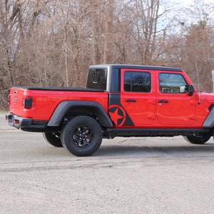 Star Stripes Sticker Sport Decal Vinyl Compatible with Jeep Gladiator JT 2019 2020 Rubicon Vinyl Off Road 4x4