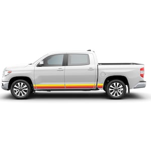 Side Door Color Stripes Decal Compatible with Toyota Tundra Sport 2014 - 2021 Tune Sport Stripe Sticker