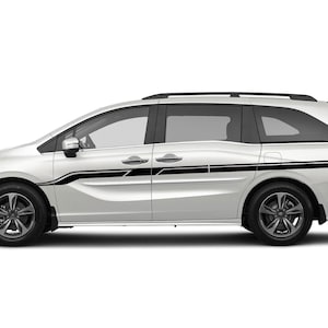 Side door sport line stripe edge decal sticker vinyl graphic design compatible with Honda Odyssey