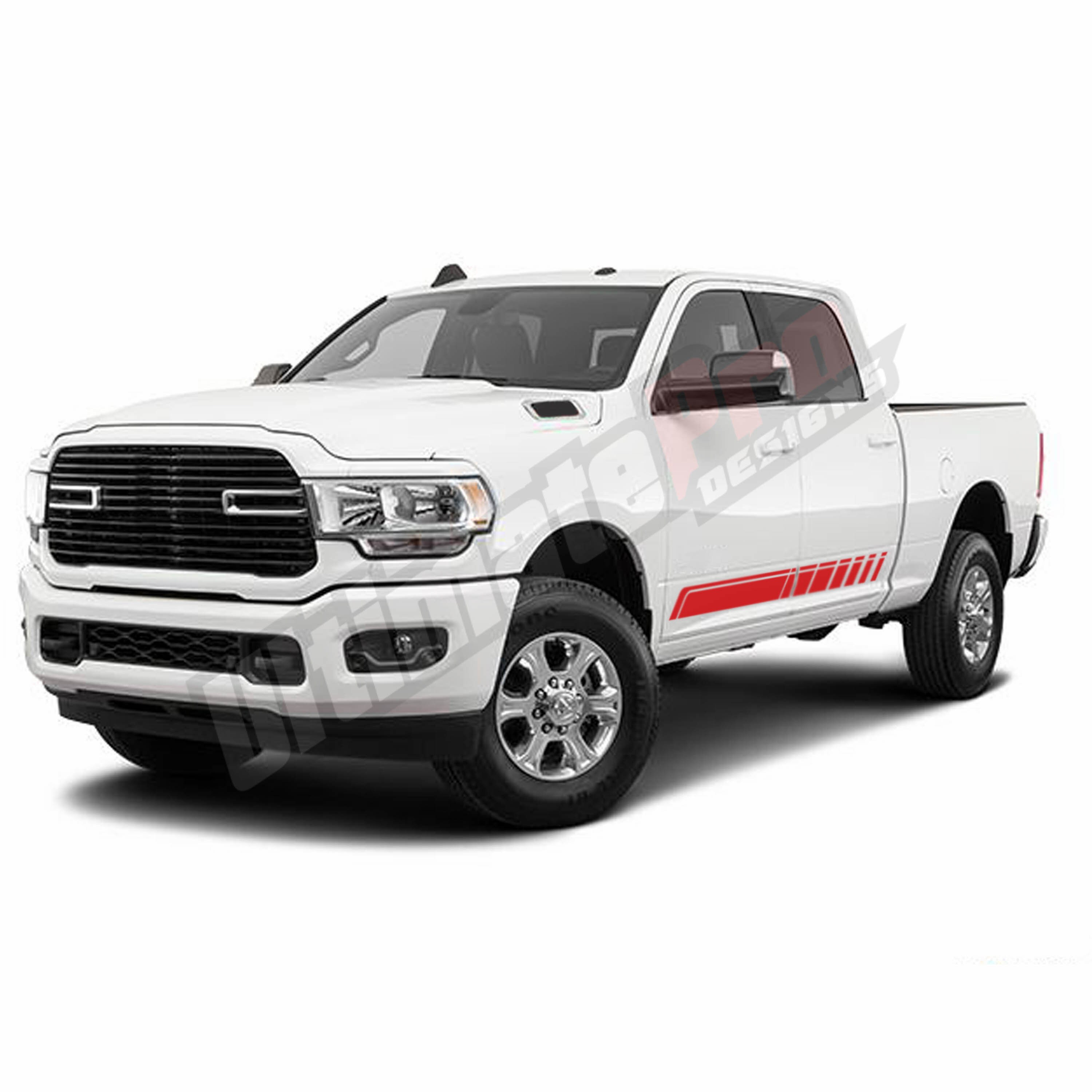 Ram Performance Starters Racing Sticker Racing Sport Side Stripes Decal Sticker Compatible With Dodge Ram 3500 ...