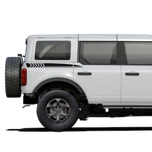Set von Abziehbild Kompatibel mit Ford Bronco Sticker Vinyl Sport 2020 2021 Streifen 2x Hinten Fender
