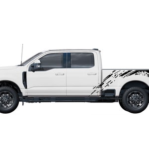 Bed Mud Splash Graphic Design Decal Sicker Vinyl Compatible with Ford F250 Super Duty 2017 - 2022 , 2023 - 2024