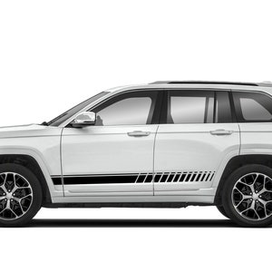 Left and Right Stripes Decal Sticker Compatible with Jeep Grand Cherokee WK2 Side Door Wrap 2011 - Present  Wk WL
