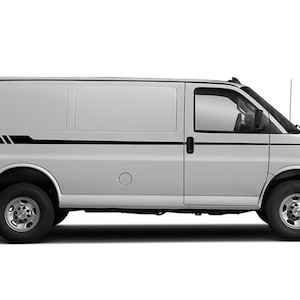 Side line stripe graphics stickers decals vinyl compatible with Chevrolet Express Van