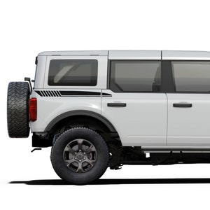 Stripes Compatible with Ford Bronco 2020 2021  SUV Decal Sticker Sports Performance Vinyl Pin Stripe Set Of Rear panel