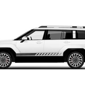 Double sport stripes decals stickers vinyl graphic design compatible with Hyundai Santa Fe 2019 - Present