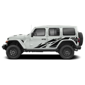 Set Of decal Wrap Compatible with Jeep Wrangler JL 2019 2020 2021 2022 Full Body Decal Sticker Sports Vinyl Geometric Pattern Racing