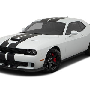 Full Body Rally Stripes Compatible with Dodge Challenger 2015 - Present Hood Roof Trunk Sticker Vinyl Stripes Sticker wrap
