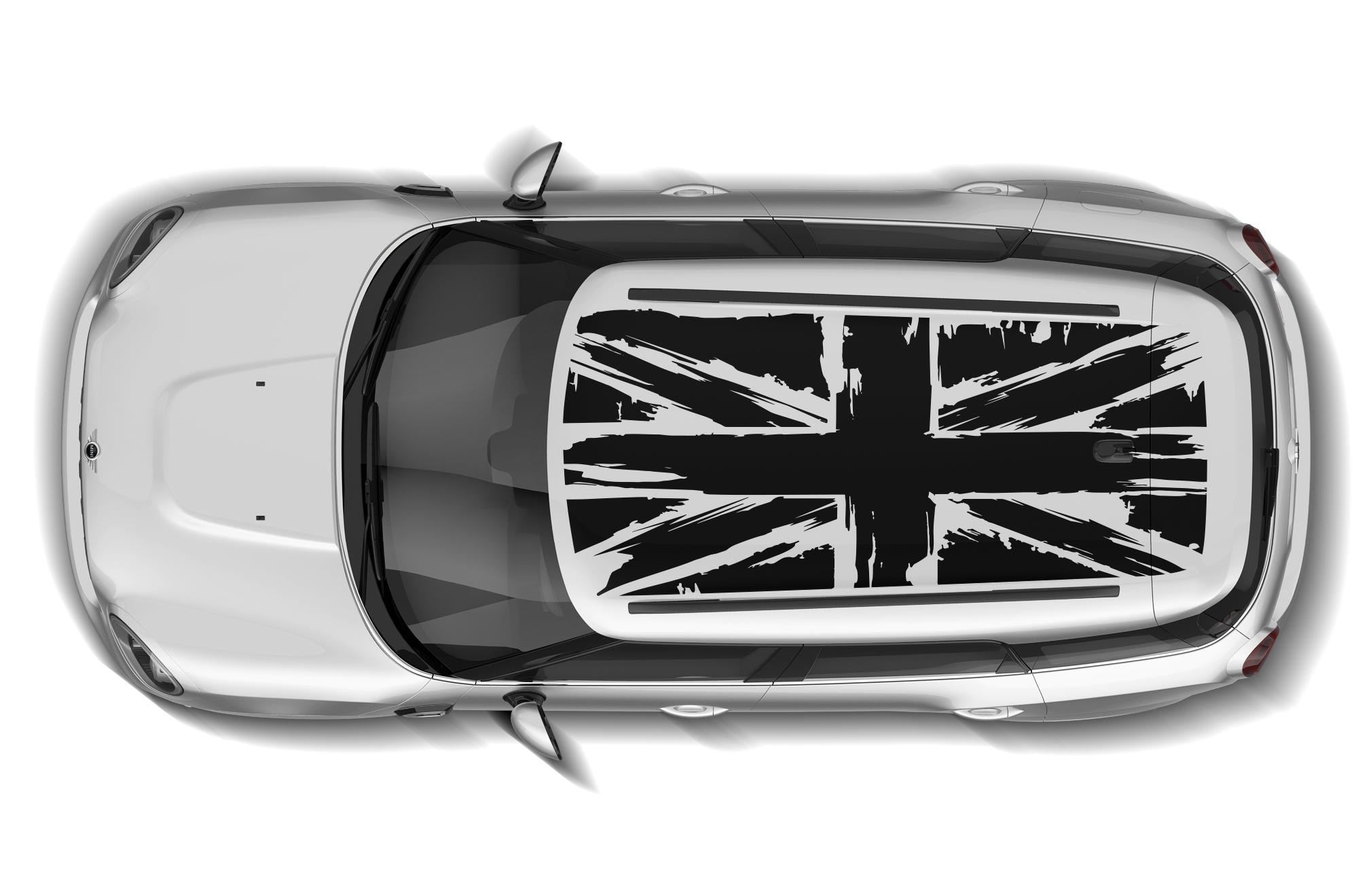 Roof UK flag decals stickers vinyl graphic designs kit Compatible with Mini Countryman 2017 - Present