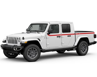 2x Edge Sport Line Stripes Sticker Decal Compatible with Jeep Gladiator JT 2019 2020 – present Rubicon Off Road 4x4 Overland Modern