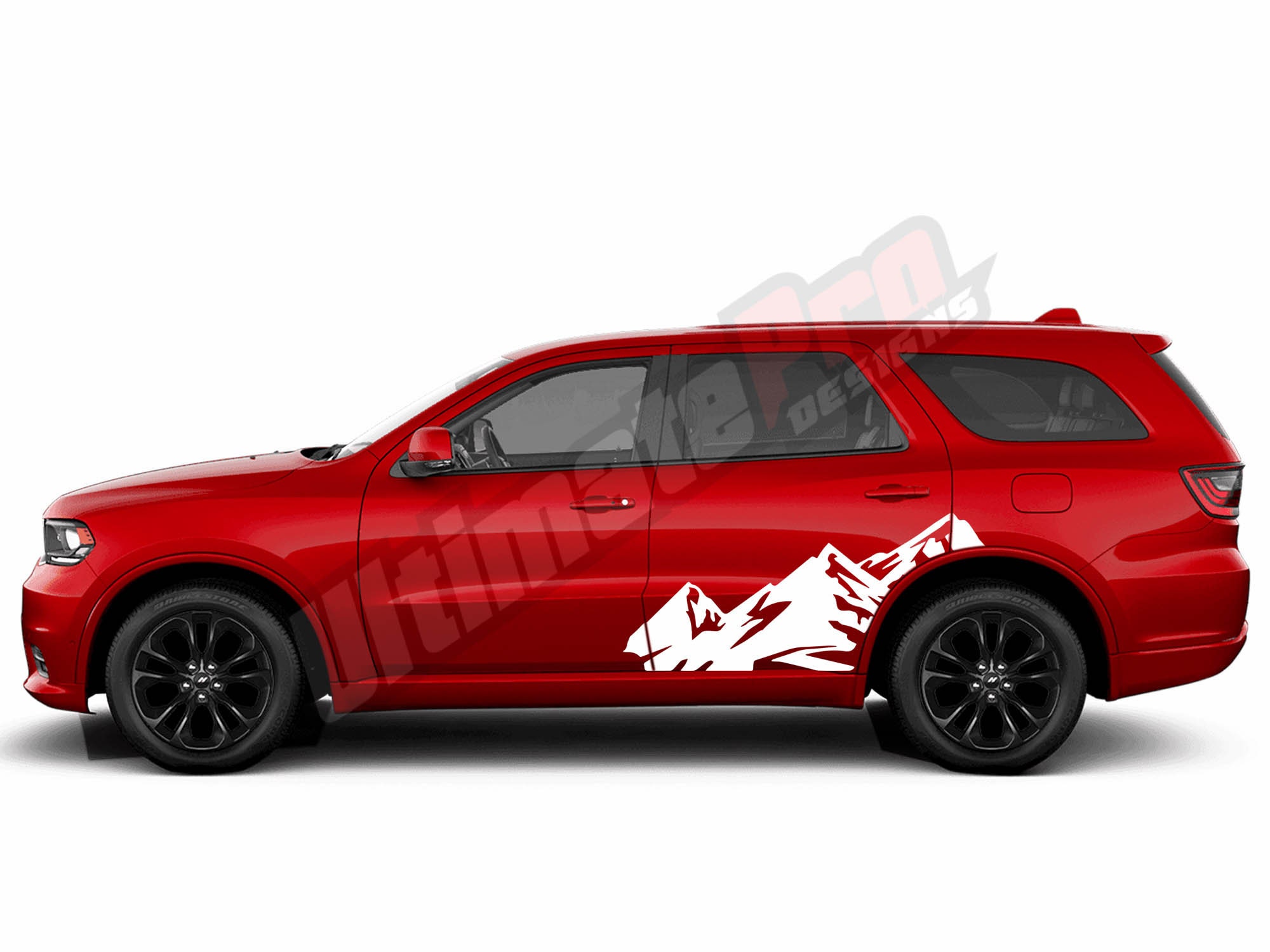 Decal Sticker Mountains Compatible With Dodge Durango 2017 2018 2019 ...