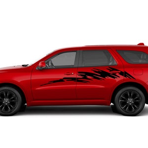 2x Brush Splash Decal Sticker Vinyl Compatible with Dodge Durango Sport 2015 2016 2017 2018 2019 2020 Vinyl Side  Rear Fender Skirt