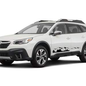 2x Sticker Sport Decal Vinyl Side Door Mountains Decal Compatible with Subaru Outback 2019 2020 SUV Hybrid