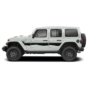 ストライプ デカール セット ジープ ラングラー JL 2018 - 現在 ルビコン オフロード 4x4 ステッカー サイドミラー対応