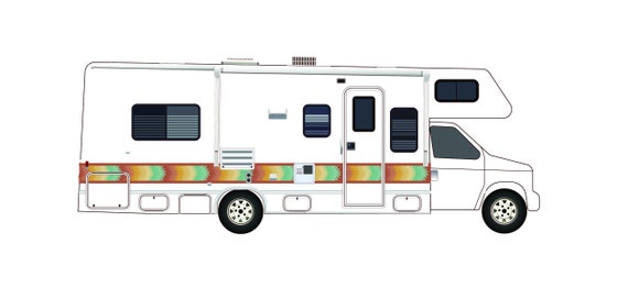 Autocollants Décoratifs Pour Camping-car / Caravane - Graphiques Rayures, Recouvre-rayures, 3 Couleurs Au Choix