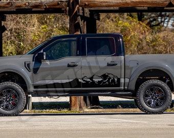 4x4 Off Road Mountains Decal Set For 2009-2018 Ford F-150 F-250 | 5.6" X 16" Vinyl