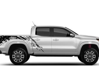 Side Bed Mud Splash Graphics Vinyl Decal Sticker Compatible with Chevrolet Colorado 2015 - Present