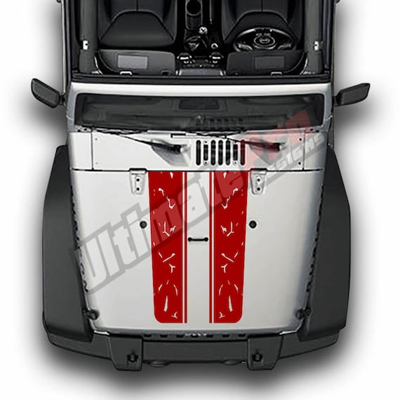 フードストライプステッカー ジープラングラー JK 2006 - 2018 ルビコン ベントスクープ スポーツ デカール サイドドア  ビニールストライプ 4x4 オフロード対応 - Etsy 日本 に適合 ジープ に適合 コンパス 2017-2023 オート カーボンファイバー デカール ステッカー シルガード プレート トラン