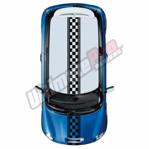Full Racing Sticker Stripes Front Hood Roof Compatible with Mini Cooper RS 2006 - 2020 Sport Decal Vinyl Scoop Front Stripes
