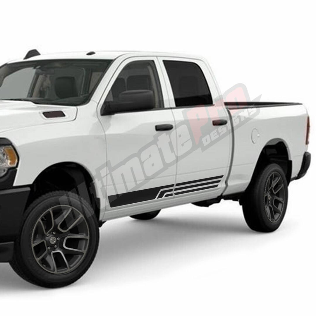 Ram Performance Starters Racing Sticker Pair of Stripes Decal Sticker Sport Racing Compatible With Dodge Ram ...