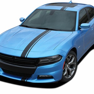 Rally Stripes Sticker Compatible with Dodge Charger Sport 2015 2016 2017 2018 2018 2019 2020 Vinyl Tune  Full Body Stripes hood roof