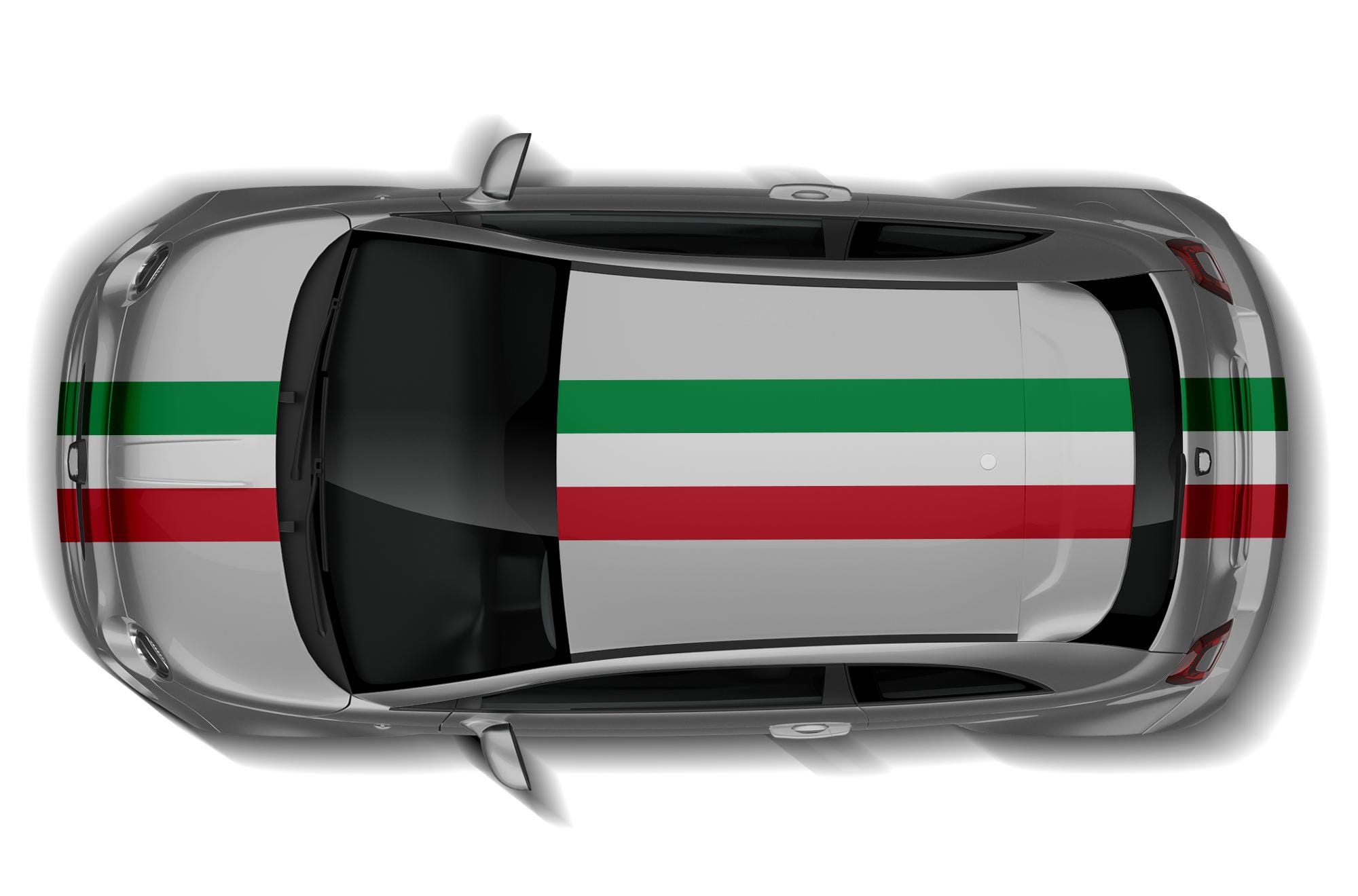 Italian Flag Full Body Stripes Decals Stickers Vinyl Sport Racing Lines ...