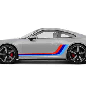 Porsche マルティニカラー ステッカー Porsche マルティーニレーシング カスタム マルティーニ レーシング デカール キット - エアリリース ビニール - レーシング カラーリング - 911 GT3RS ケイマン ボクスター 991 992 カレラ - ステッカー変更 - 日本