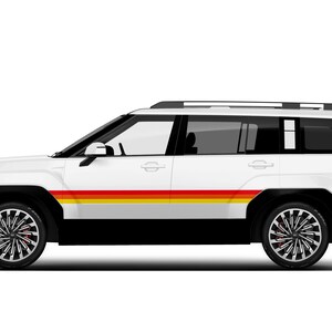 Retro sport lines stripes decals stickers vinyl graphic design compatible with Hyundai Santa Fe 2019 - Present