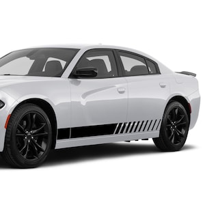 Boczne drzwi para podwójnych pasków sportowych Tune naklejki kompatybilne z Dodge Charger SXT GT R/T SRT Hellcat Scat Pack 2006 - 2023