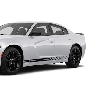 Set of Decal Sticker Vinyl Compatible with Dodge Charger Sport 2015 - 2020 Racing Stripe double Tune Side doors Stripes Performance