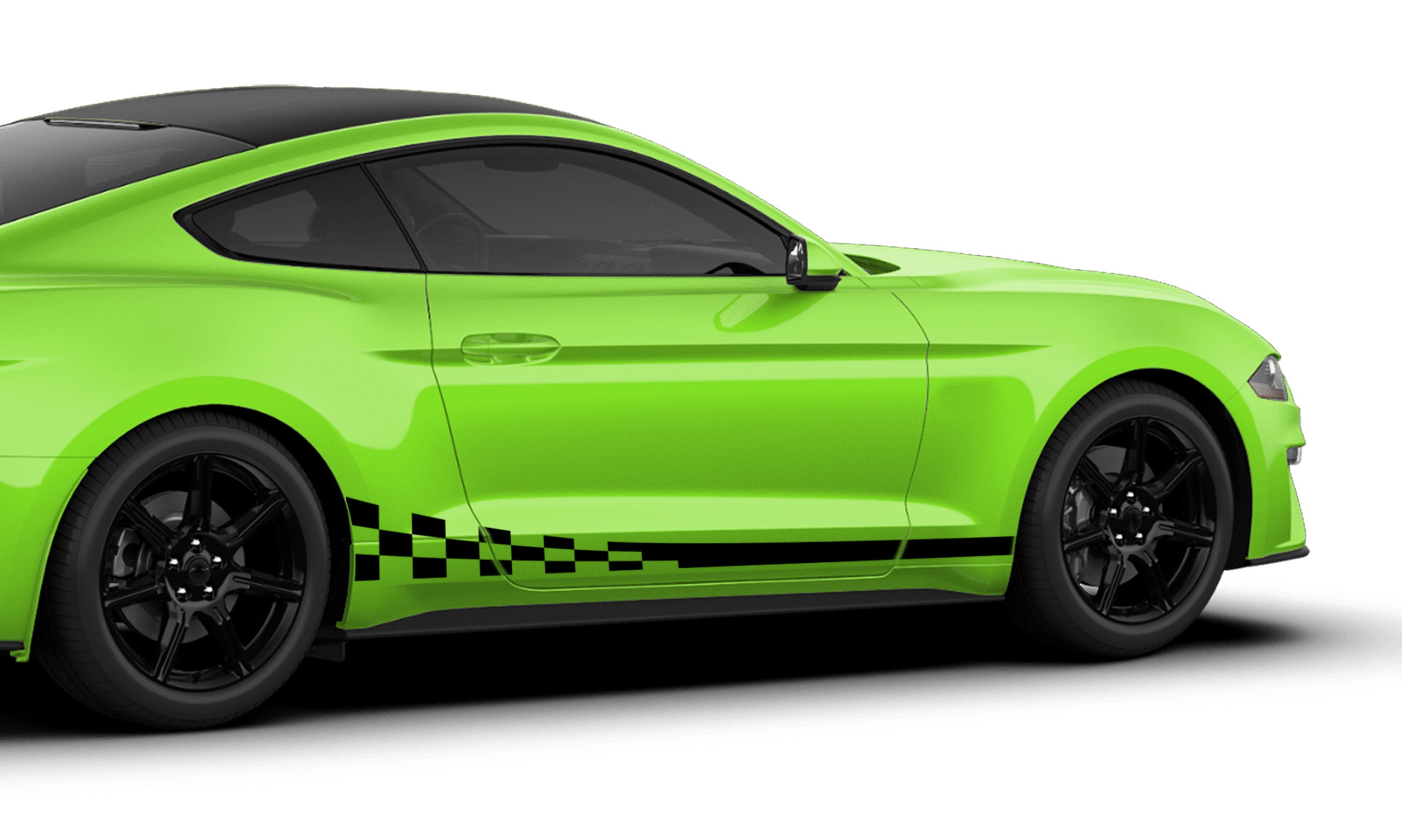 ⭐︎CustomHardRelic Mustang Type SurfGreen⭐︎ Ford Mustang Custom Painted RC Car Body 1/10 OnRoad For
