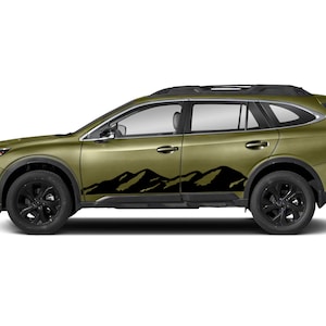 Vinyl Sticker Sport Decal Side Door Big Mountains Compatible with Subaru Outback 2019 2020 –present Vinyl SUV Wagon Legacy