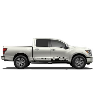 Lower Door Mountains Graphics Stripe Decals Stickers Vinyl compatible with Nissan Titan