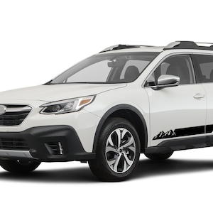 Pair Of Decals Compatible with Subaru Outback Sport 2015 2019 2020 double Stripe Side doors Sticker Decal Vinyl Legacy SUV wagon