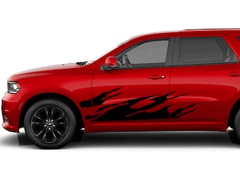 2x Flames Decals Compatible with Dodge Durango 2015 2016 2017 2018 2019 2020 2021 Decal Vinyl Sticker Vinyl Side Doors Sport Fender