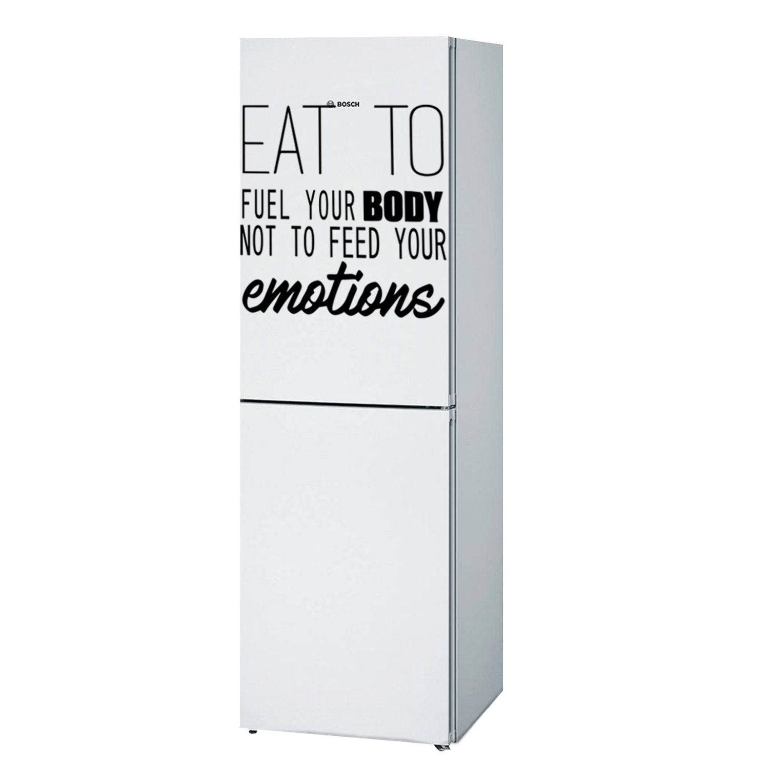 Fridge Door Decal Eating Quote Wrap Lamination -  Refrigerator Vinyl Sticker Design Fridge Art vintage -  Refrigerator door Cover scratches