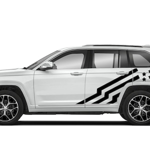 Adesivo bandiera americana compatibile con Jeep Grand Cherokee 2011-2023 Present Sport Decal Vinile US Stars wk2 wk hemi