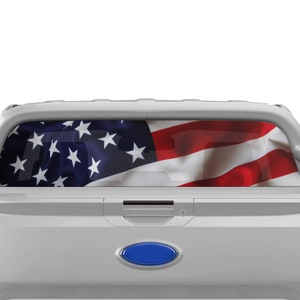 Naklejka z perforowaną flagą USA, winylowa, kompatybilna z Ford Ranger 2019-2023