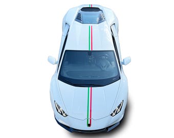 Volledige body streep Italiaanse vlag stickers stickers compatibel met Lamborghini Huracan Gallardo Murciélago grafisch ontwerp