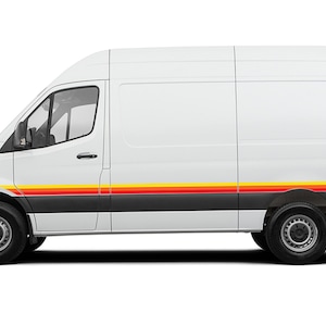Retro stripes graphics stickers decals vinyl compatible with Mercedes Sprinter Van