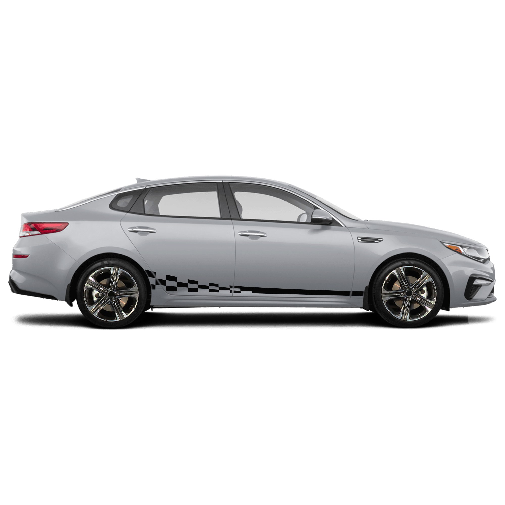 2x Decal Wavy Flag Compatible With KIA Optima DL3 K5 2020 - 2022