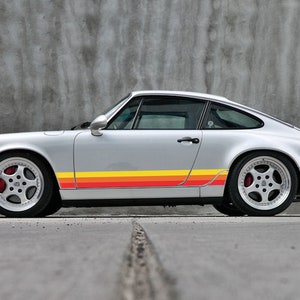 Side Door Color Stripes Decal Compatible with 1990 Porsche 964 sport
