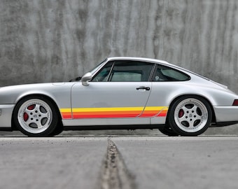1990年式ポルシェ964スポーツに適合するサイドドアカラーストライプ
