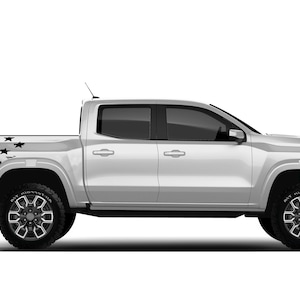 Bed Tattered US Flag Graphics Stickers Decal Vinyl Compatible with Chevrolet Colorado 2015 - Present