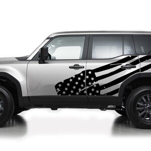 Side US Flag Design Decal Sticker Compatible with Toyota Land Cruiser 2023 - Present
