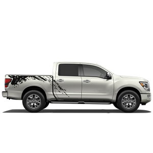 Side Bed Mud Splash Decal Sticker Vinyl Graphics Compatible with Nissan Titan Crew Cab