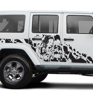 Sticker sticker zijspiegel Splash Extreme sticker compatibel met Jeep Wrangler Jk 2006-2018 Rubicon